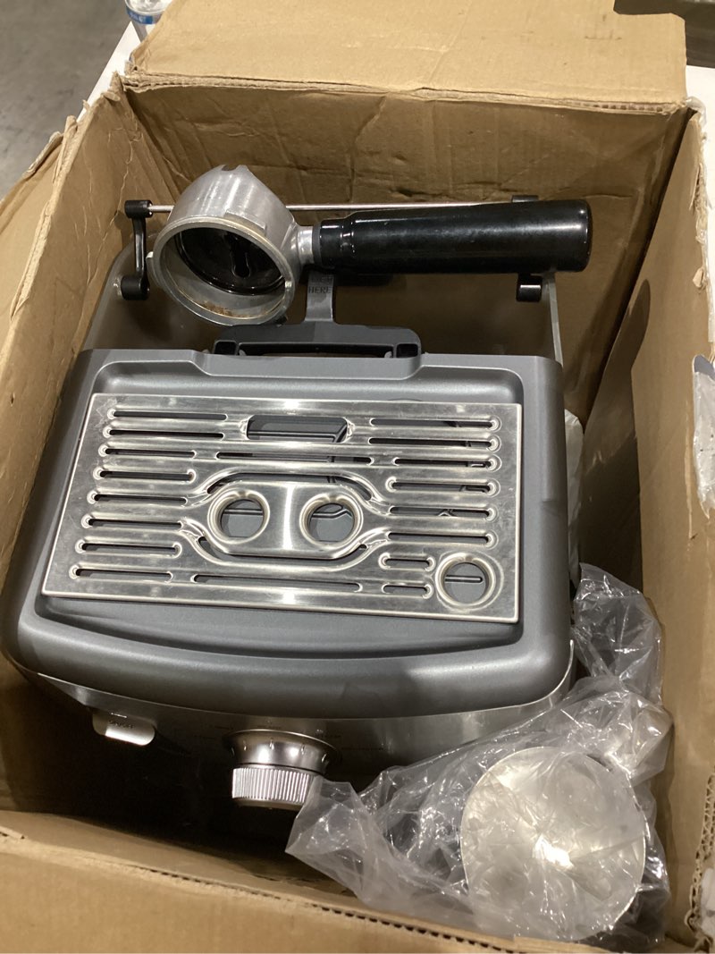 Condition photo showing As Is for calphalon bvclecmp1 temp iq espresso machine with steam wand, stainless