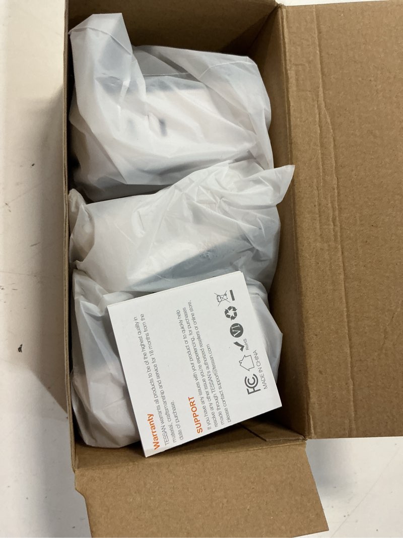 Condition photo showing Good Condition for tessan european travel plug adapter usb c 3 pack, pd 20w us to europe plug adapter with 4 ac outlets 3 usb ports, type c power adaptor for usa to eu euro spain france iceland italy germany greece gray&white-type c