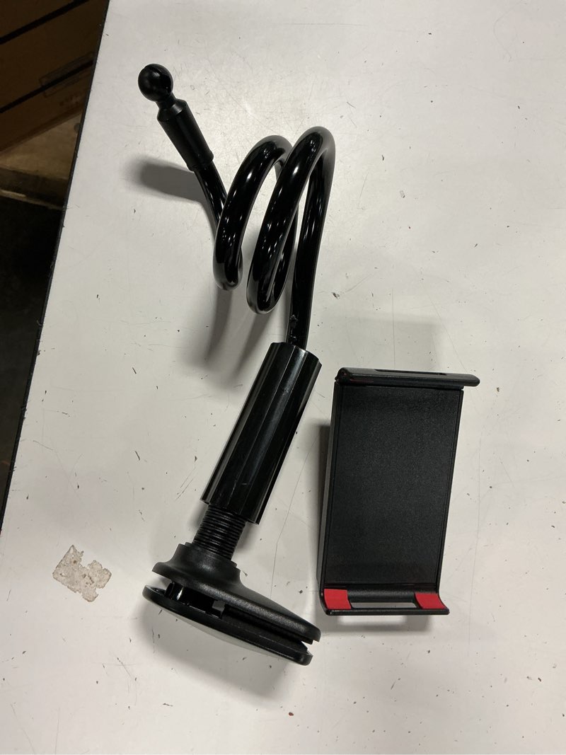 Condition photo showing As Is for takeda corporation n1-st12bk n1-st12bk desk around storage, convenient, smartphone stand, arm type, black, 360° angle adjustable, smartphone stand arm, 4.7 x 2.6 x 30.7 inches (12 x 6.5 x 78 cm) black smartphone stand arm type