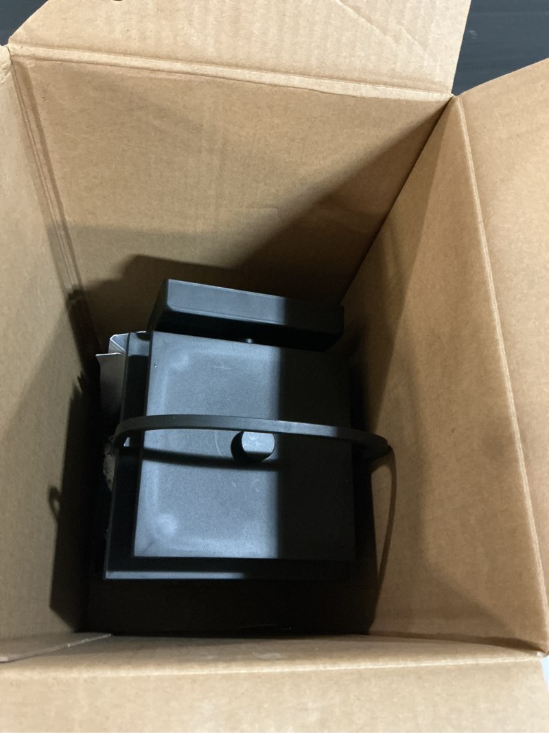 Condition photo showing As Is for quoizel saint elias 1-light 14.25-in h matte black outdoor wall light