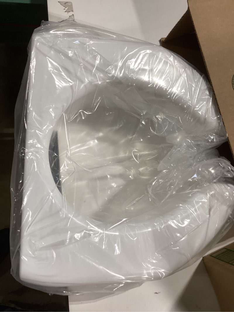 Condition photo showing Good Condition for vive toilet seat cushion (soft cushioned foam) - easy clean soft padded bathroom attachment - elongated, standard seats - comfort & support donut for handicap adults 2" cushioned foam white