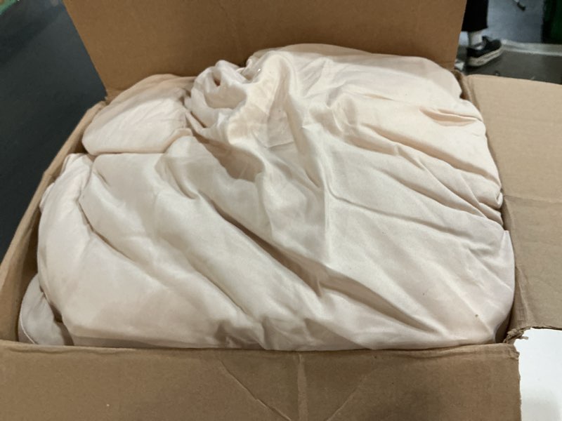 Condition photo showing Good Condition for muxhomo 7 pieces king comforter set, soft bed in a bag king size, all season bedding set with comforter, flat sheet, fitted sheet, pillowcases & shams, beige king(104"x 90") 01 - beige