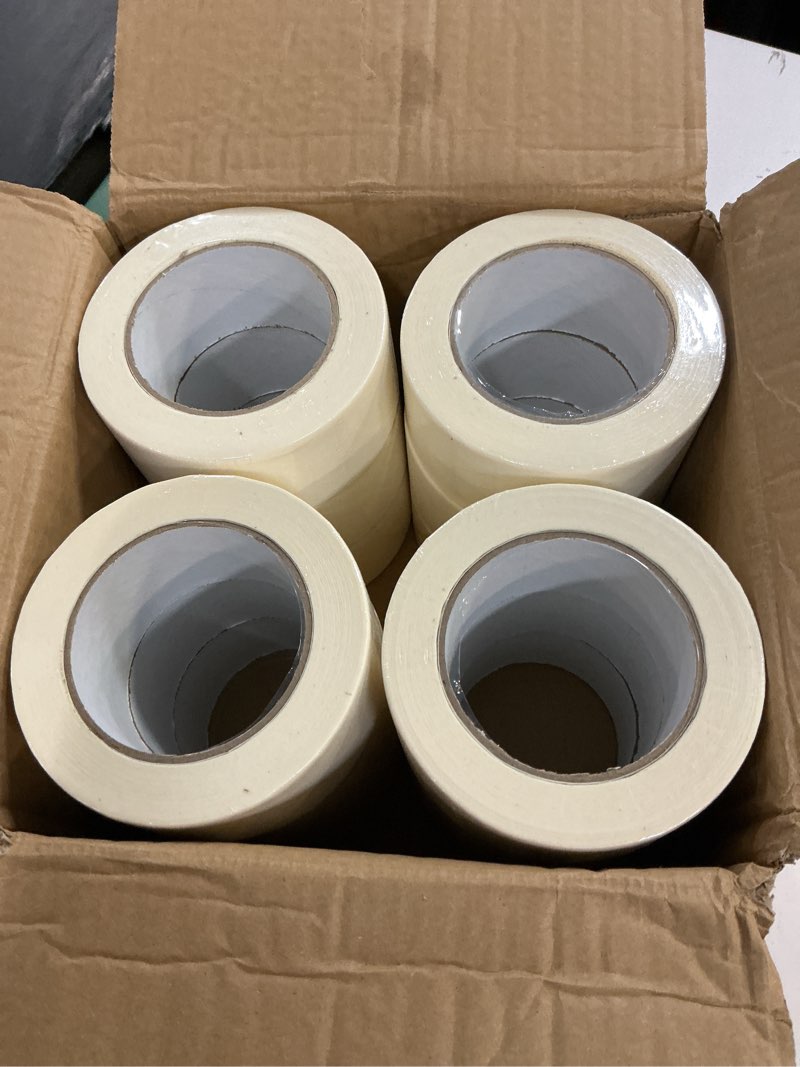 Condition photo showing New/Like New for lazybug studio masking tape 2 inch wide, 12 pack white masking tape for general purpose use, 2 inch x 55 yards x 12 rolls, 660 yards in total 2 inches wide 12