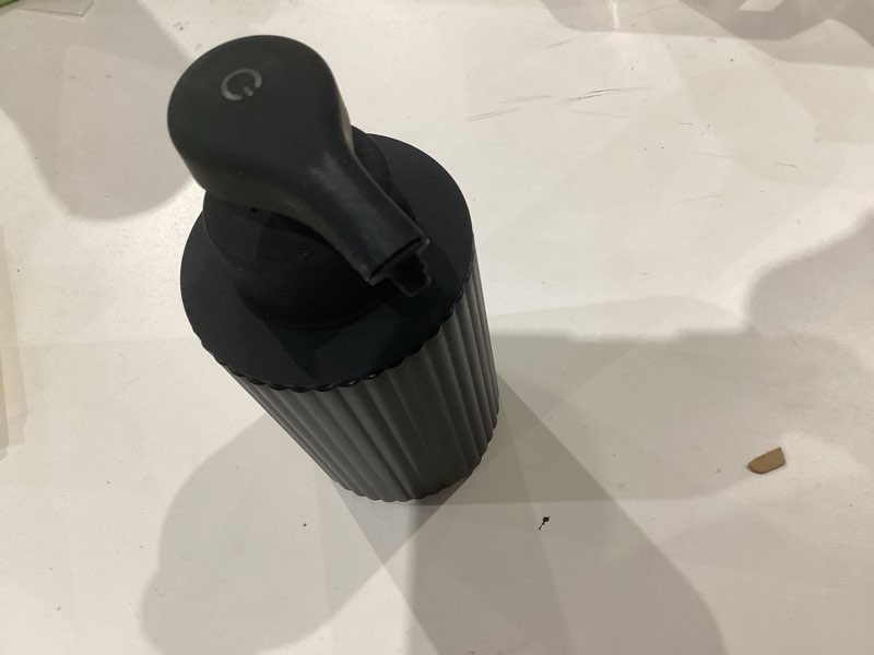 Condition photo showing As Is for Automatic Soap Dispenser Foaming Touchless: 9oz Black Plastic - Rechargeable Electric Smart Auto Foam Soap Dispenser - Hand Dish Bathroom Kitchen Black Foam Type Foam