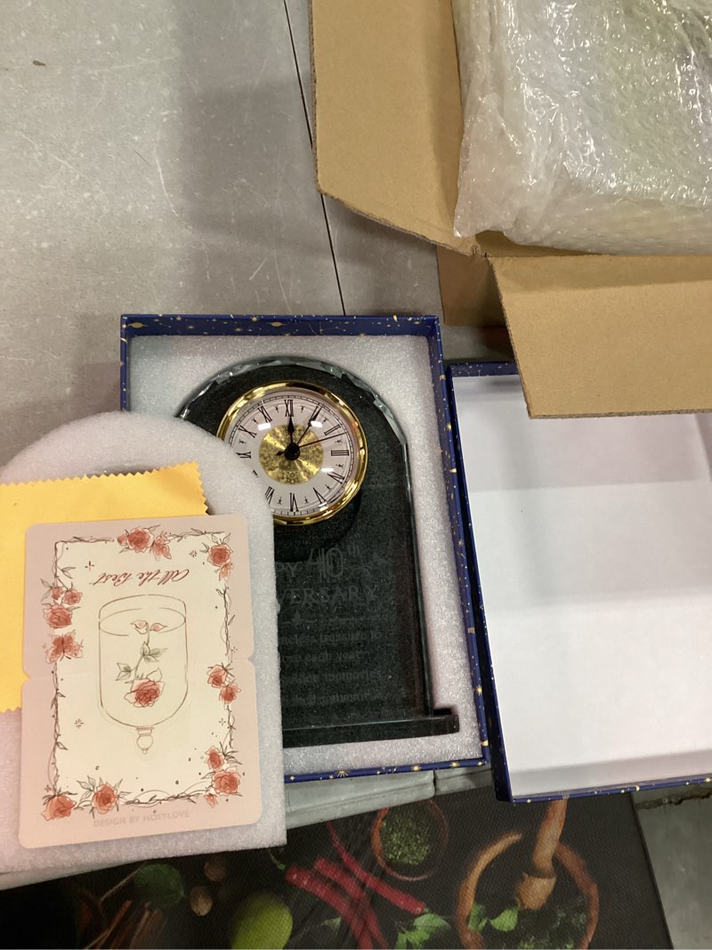 Condition photo showing Good Condition for ywhl 40th wedding anniversary clock gifts for husband wife, happy 40th anniversary clock for parents, 40 year anniversary surprise gifts for couple (battery not included) 40th anniversary gift
