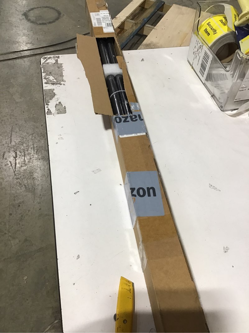 Condition photo showing New/Like New for 1 Inch Blackout Curtain Rods for Windows Patio, Adjustable Room Divider Curtain Rod Wall Mount & Ceiling Mount for Indoor & Outdoor, Black, 72" to 144"