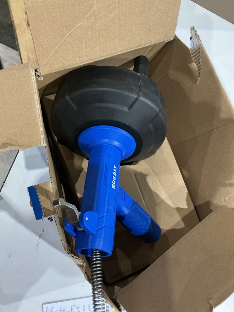 Condition photo showing As Is for kobalt 1/4-in x 25-ft high carbon wire hand auger for sink