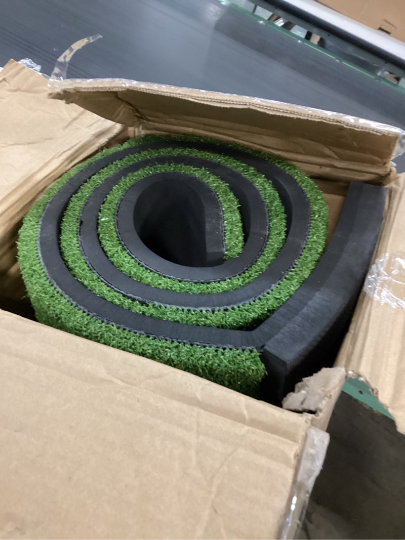 Condition photo showing New/Like New for Integrated 5x4ft 6x4ft & 6x5ft 26mm-31mm Golf Mat with Ball Tray, Thickening Golf Mats Practice Outdoor & Indoor Artificial Turf Matt with 3 Tees 5 x 4 ft, 1.02 in (Large)