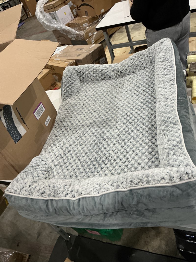 Condition photo showing Good Condition for orthopedic dog beds for large dogs,waterproof dog bed, egg crate foam bed for large dogs, big pet bed with washable removable waterproof pillow cover and anti-slip bottom, grey grey 36"l x 27"w x 6.5"th