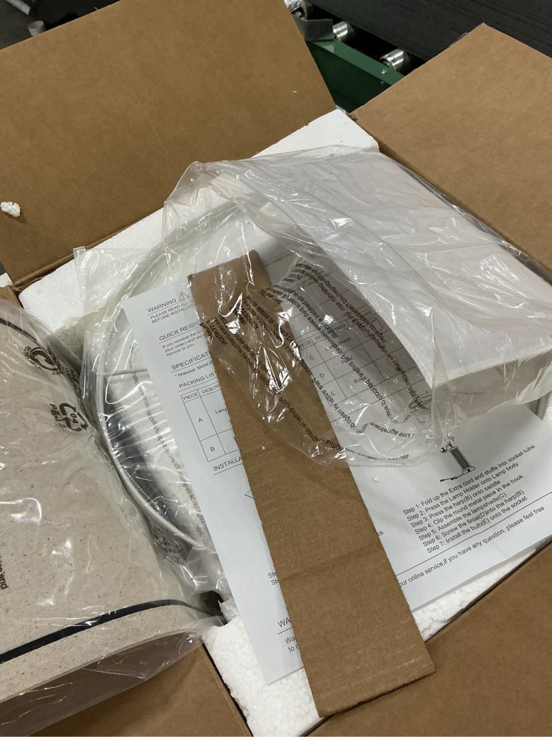 Condition photo showing Good Condition for 27in Tall Farmhouse Table Lamp with USB C+A & Outlet,Black Industrial End Table Lamp for Living Room,Vintage Rustic Bedside Lamp with Night Light for Bedroom Nightstand,Single Black 1Pack Black