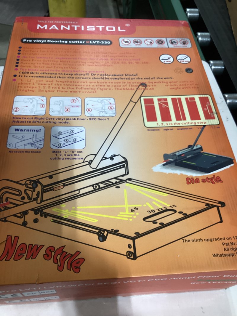 13" Pro Rigid Core Vinyl floor Cutter with Notching Tools, Cuts LVP, WPC, LVT, SPC, VCT, PVC for Com