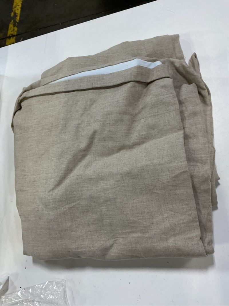 Condition photo showing As Is for quince european linen true blackout curtain - single panel, 48x96, flax