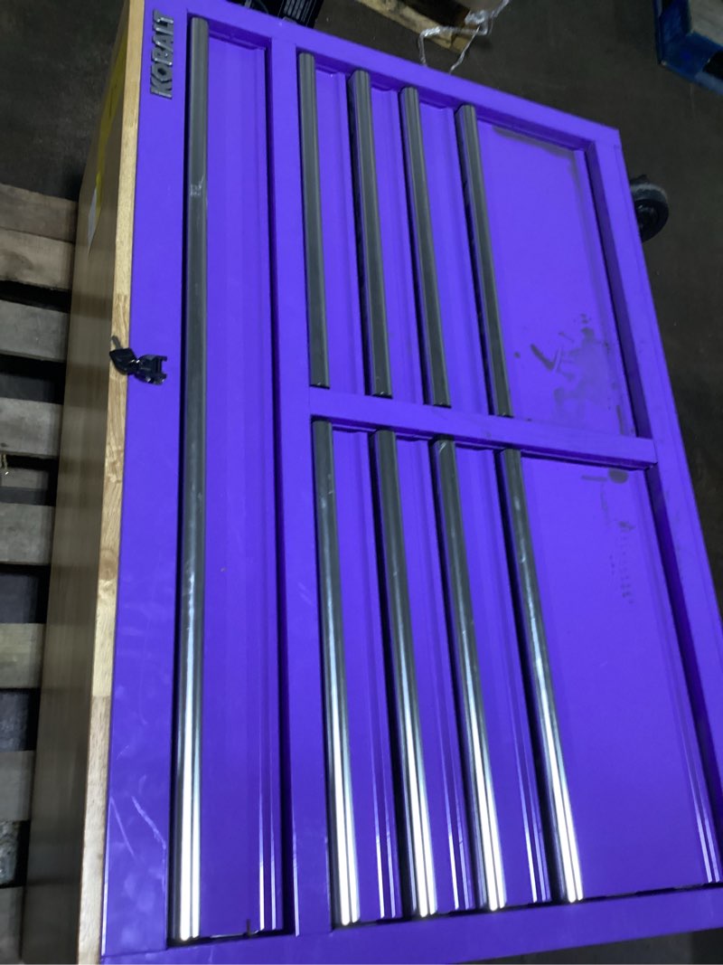 Condition photo showing Good Condition for 100+ bought last week kobalt 46.1-in w x 37.2-in h rolling lavender wood work bench
