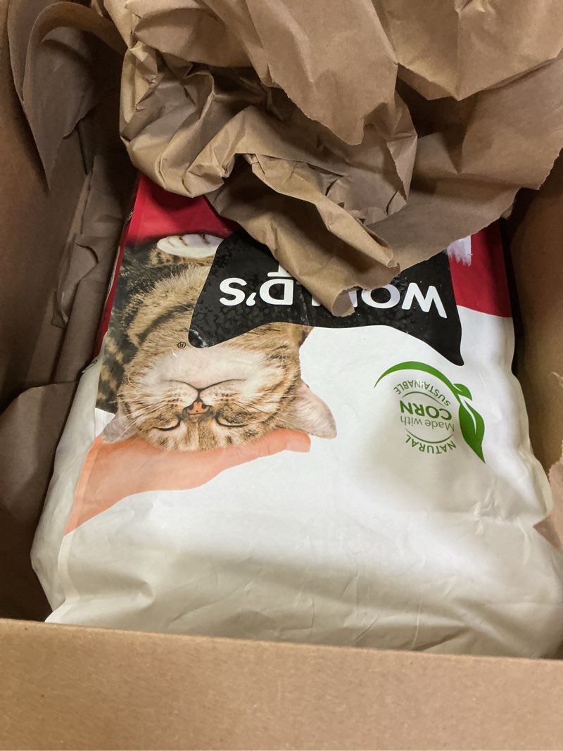 Condition photo showing New/Like New for world's best cat litter multiple cat unscented, 15-pounds - natural ingredients, quick clumping, flushable, 99% dust free & made in usa - long-lasting odor control & easy scooping 15lb