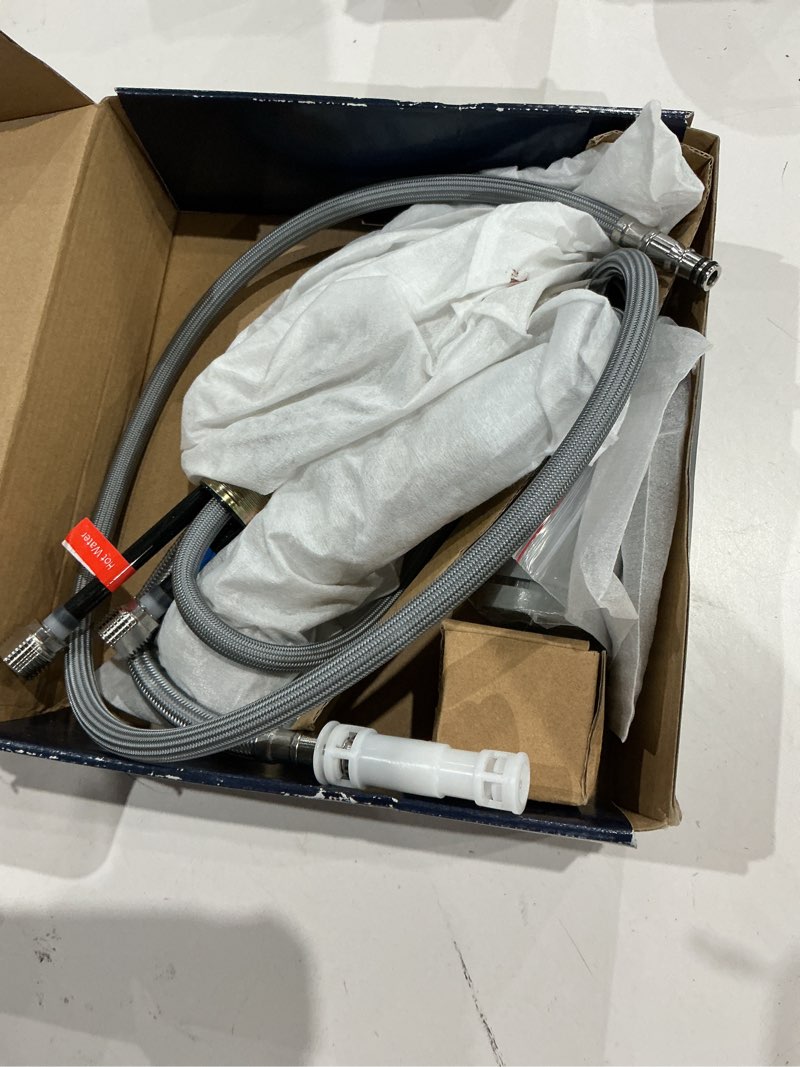 Project Source Chrome 1-handle Deck-mount Utility Faucet with Pulldown Sprayer