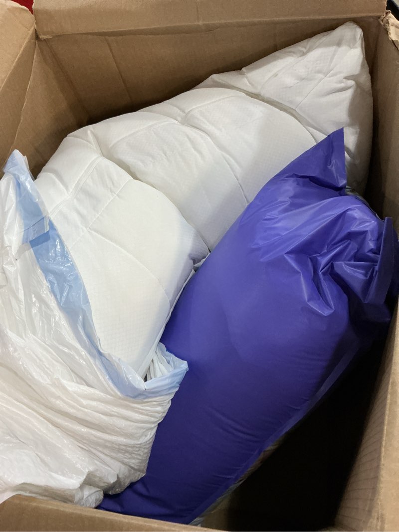 Condition photo showing As Is for nuzzle pillows king size set of 2 cooling adjustable pillows for side sleepers, luxury hotel collection bed pillows – best adjust height soft firm pillows for back, stomach and side sleepers