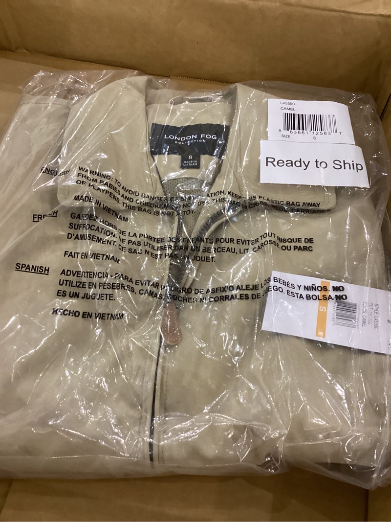 London Fog Men's Auburn Zip-Front Golf Jacket (Regular & Big-Tall Sizes), Camel, Small