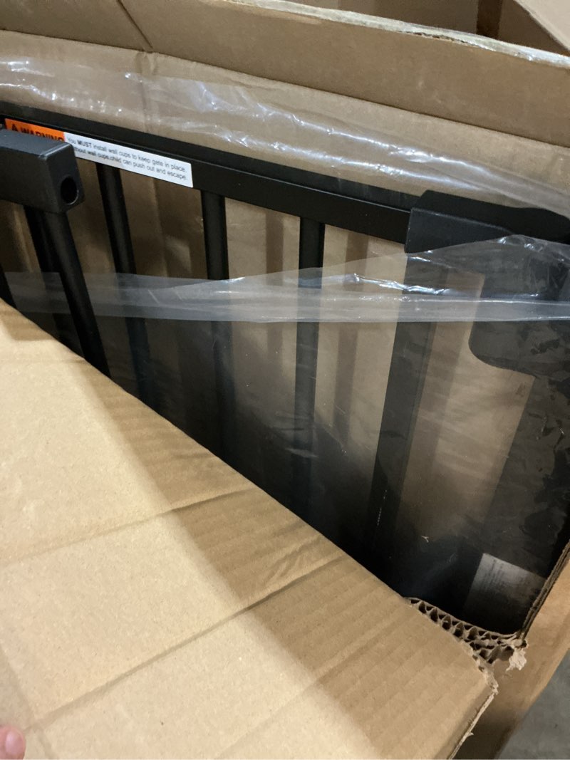 Condition photo showing New/Like New for Babelio 36" Tall Upgraded Baby Gate with Cat Door,29-43" Auto Close Durable Dog Gate for Stairs,Doorways and House,Easy Walk Thru,Includes 4 Wall Cups,Black Black 29-43" Wide, 36" Tall