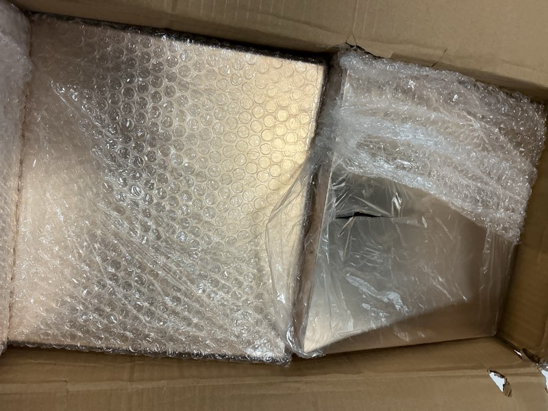 Condition photo showing Good Condition for Sziqiqi Wedding Centerpieces Vase for Tables with Plates - 10 Pcs Metal Column Geometric Flower Stand 23.6in Gold Flower Display Rack Decorations for T-Stage Reception Party Fiesta Event Home