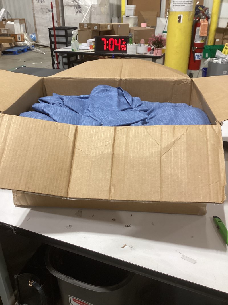 Condition photo showing Good Condition for Bedsure King Size Comforter Set - Infinity Blue Soft Bedding for All Seasons, Cationic Dyed Bed Set, 3 Pieces, 1 King Size Comforter (104"x90") and 2 Pillow Shams (20"x36"+2") King 21 - Infinity Blue
