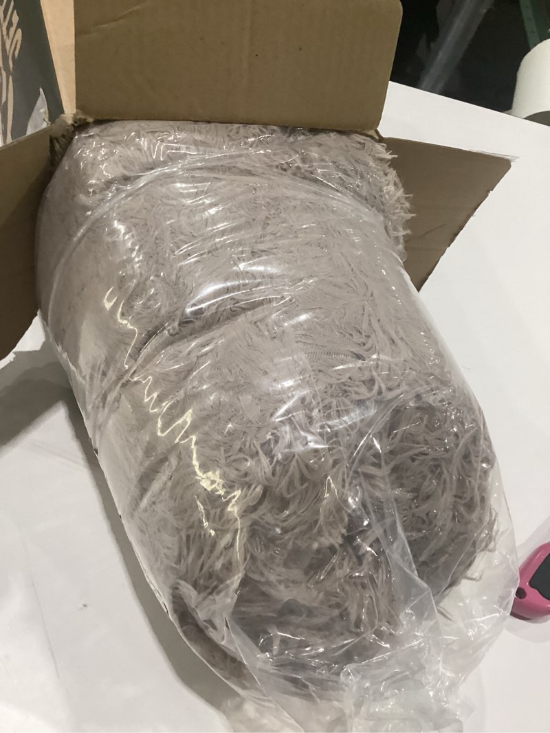 Condition photo showing Good Condition for petjett calming dog beds for small dogs – 23" donut dog beds, anti-slip & washable puppy bed - fluffy plush faux fur pet bed, anti-anxiety premium comfort round pillow, fits dogs up to 25 lbs – beige beige small - 23”l x 23”w x 8”th