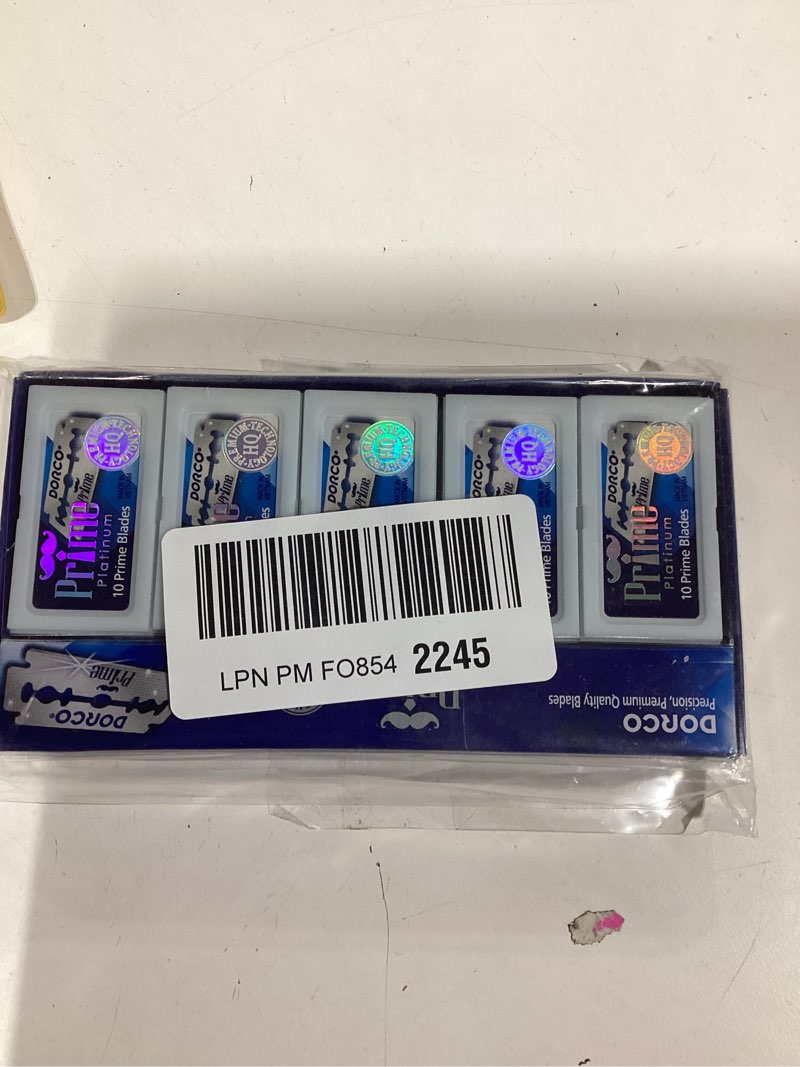 Condition photo showing New/Like New for dorco stp301 prime platinum extra double edge razor blades 100 count, premium stainless steel shaving blades, super sharp for smooth, precise shave, stocking stuffers 100 count (pack of 1)