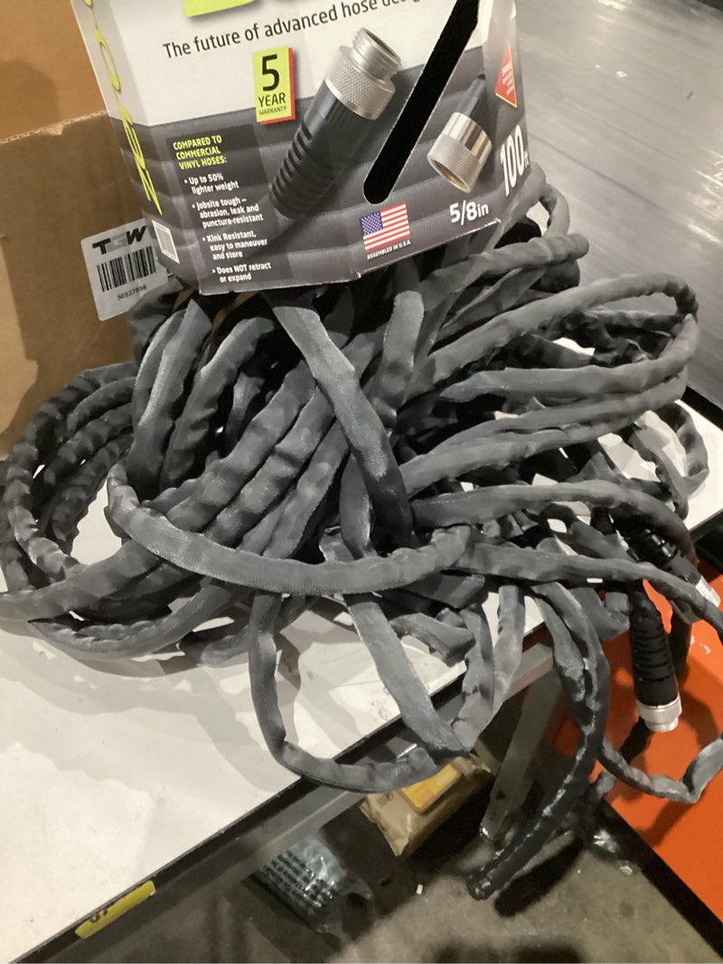 Condition photo showing As Is for teknor apex zero-g 5/8 in. d x 100 ft. l heavy duty commercial grade garden hose