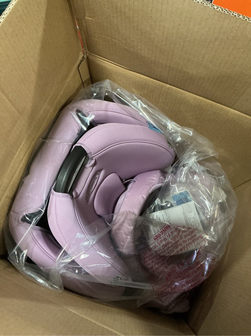 Condition photo showing Good Condition for graco turn2me 3-in-1 rotating convertible car seat, lilac mod, rear-facing rotation only, forward-facing mode, highback booster up to 100 lbs, adjustable headrest & harness, steel reinforced frame