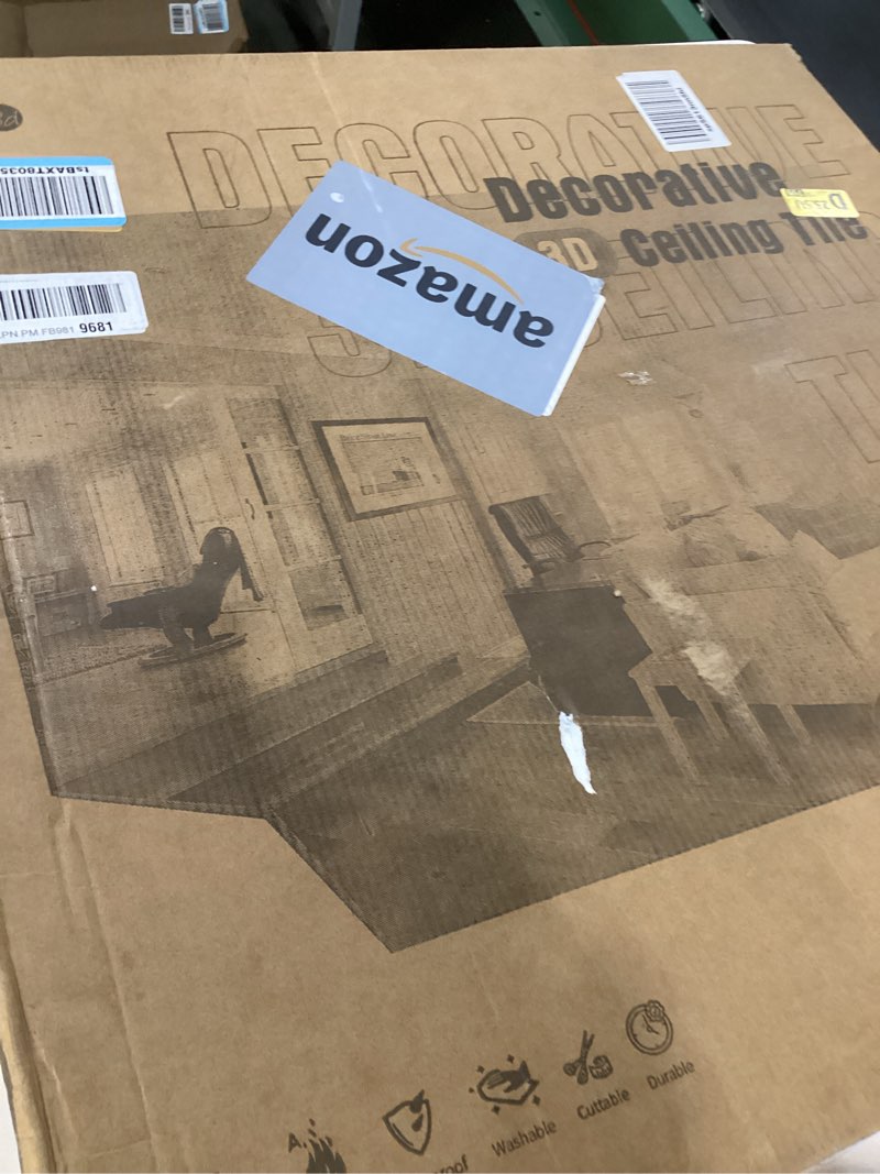 Condition photo showing New/Like New for Art3d PVC Ceiling Tiles, 2'x2' Plastic Sheet in White (12-Pack)