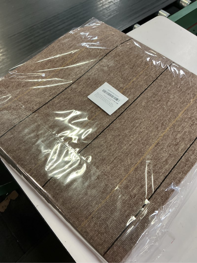 Condition photo showing New/Like New for 20"x20" peel and stick carpet tiles, 10-pack (26.9sq ft) with non-slip padding, self-adhesive floor squares for kitchen, bedroom, office indoor outdoor use (pd-5)