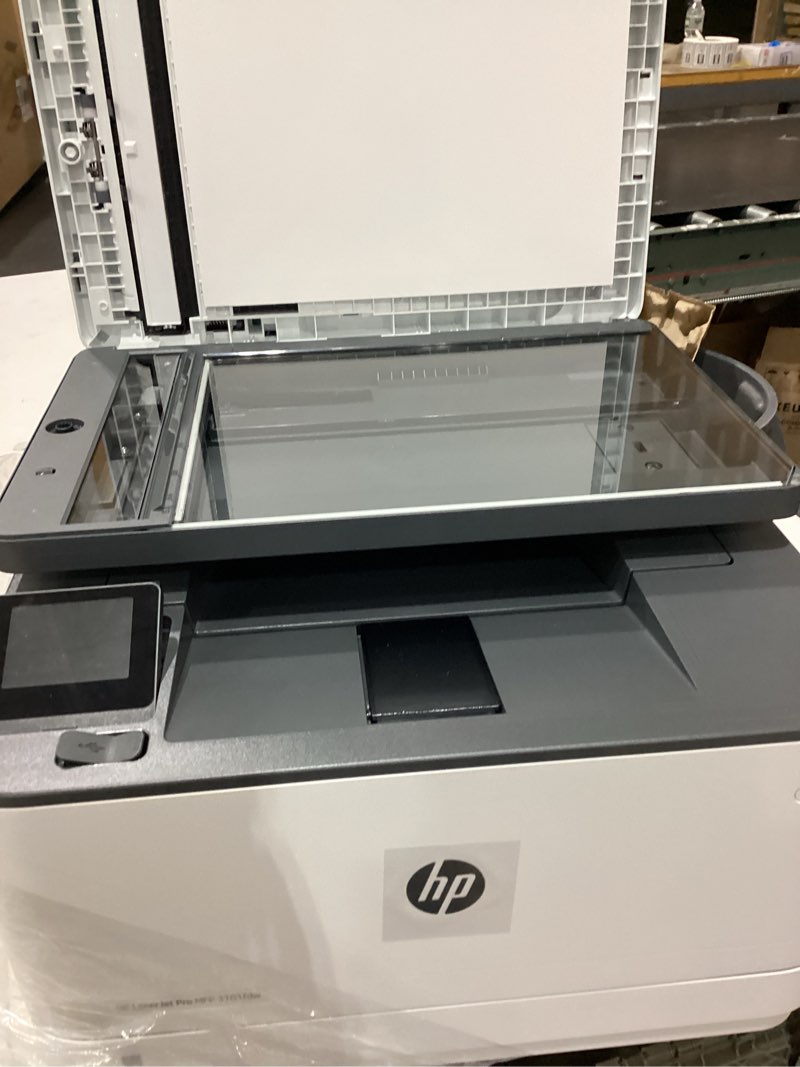 Condition photo showing As Is for hp laserjet pro mfp 3101fdw wireless black & white all-in-one laser printer, scanner, copier, fax, best-for-office (3g628f)