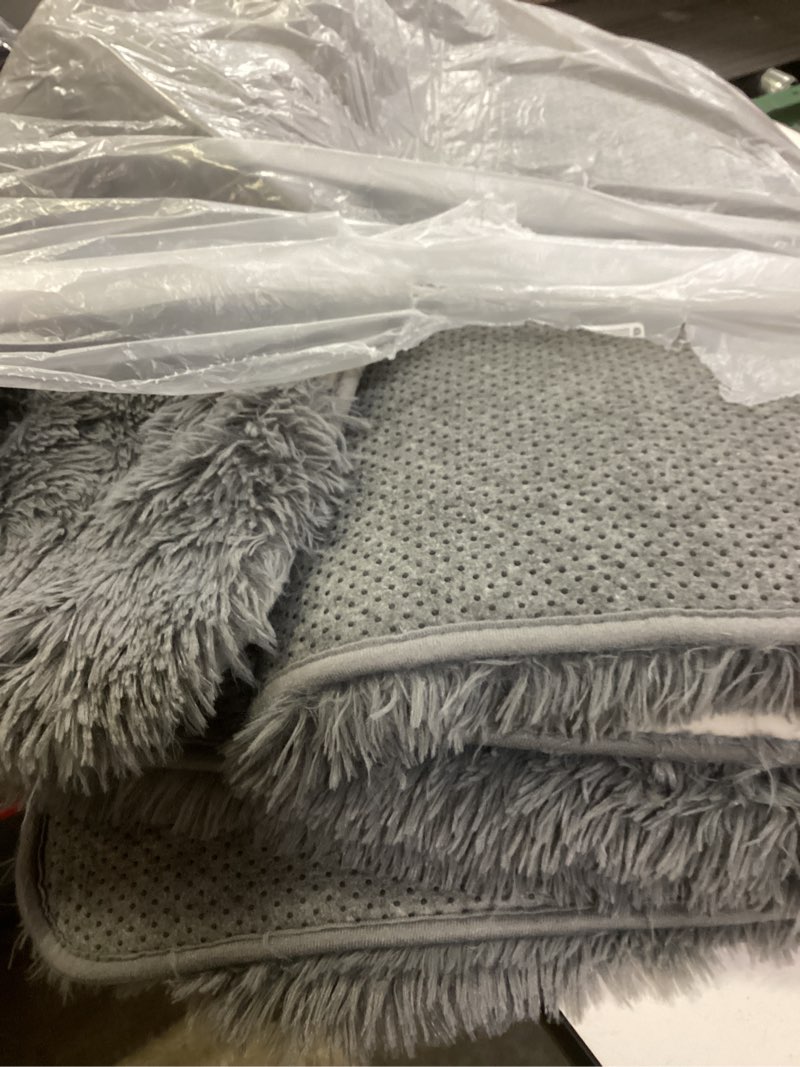 Condition photo showing As Is for Zentavio Area Rugs for Living Room Grey Rugs for Bedroom 4x6 Carpet Fluffy Furry Soft Shag Aesthetic Plush High Pile Gray Throw Rug for Nursery Kids Room Dorm Grey 4' x 6' (Rectangular)