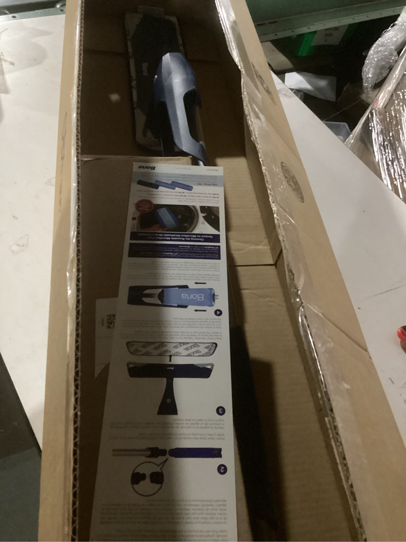 Condition photo showing New/Like New for bona hardwood floor premium spray mop - includes wood floor cleaning concentrate and machine washable microfiber cleaning pad - dual zone cleaning design for faster cleanup hardwood - concentrate
