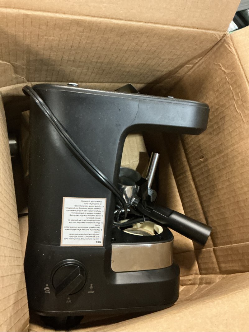 Condition photo showing As Is for Reemix Espresso Machine 6 Bar, Rich Crema Coffee Maker, Auto Pressure Relief, Compact Home Coffee Brewer?? Machine, Black