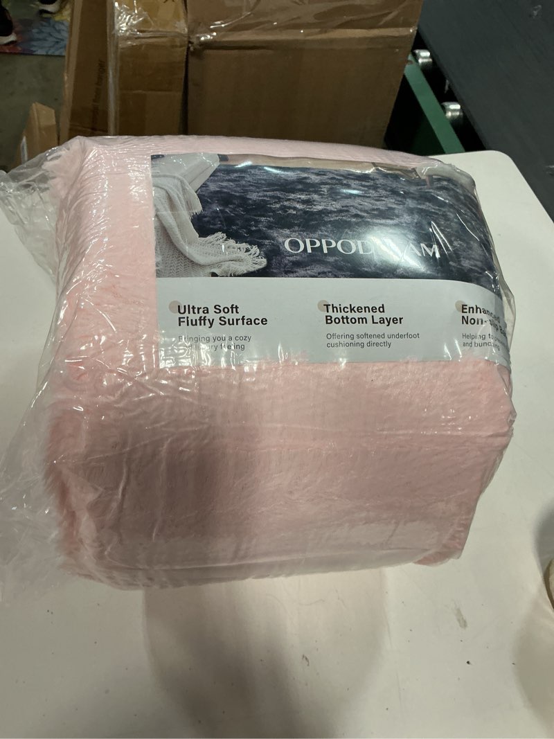 Condition photo showing New/Like New for Ultra Soft Pink Rugs for Bedroom 5x8 Feet, Fluffy Shag Area Rugs for Living Room, Large Comfy Furry Rug for Girls Kids Baby Room Decor, Non Slip Nursery Rug Modern Indoor Fuzzy Floor Carpet 5' x 8' (Rectangular) Pink