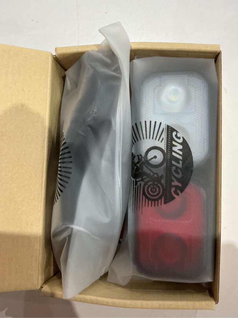 Condition photo showing Good Condition for bike lights, rechargeable bicycle lights set super bright multiple modes, waterproof bike lights for night riding/cycling safety, front and back taillight reflectors, long battery life 1 2 led*1