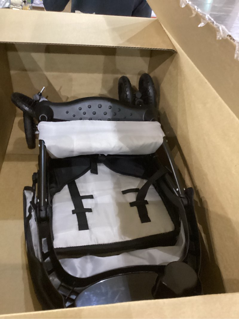 Condition photo showing Good Condition for Kolcraft Cloud Plus Lightweight Umbrella Stroller for Toddlers with Reclining Seat, Large Storage Basket, Canopy, Infant & Parent Trays, Compact Fold for Summer Travel, Durable Frame, Slate Gray Slate Gray (Wheel Color May Vary)