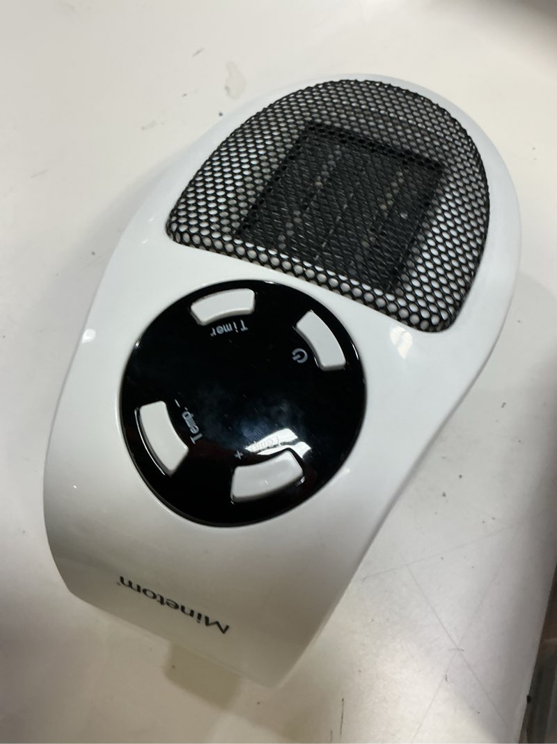 Condition photo showing Good Condition for plug in small space heater for indoor use 450w, wall outlet electric heater with remote, 12h timer & led display, ptc ceramic fast heat safely for bedroom bathroom office small space heater - 1 pack