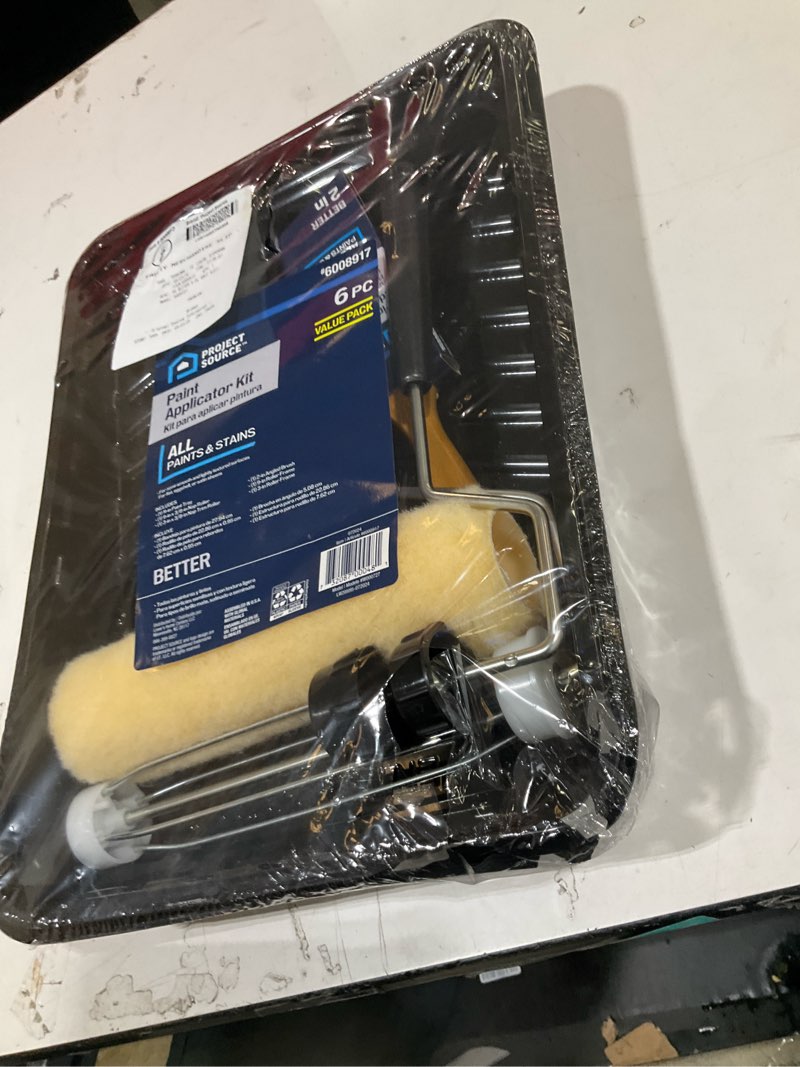Condition photo showing As Is for project source better 6-piece polyester paint roller kit