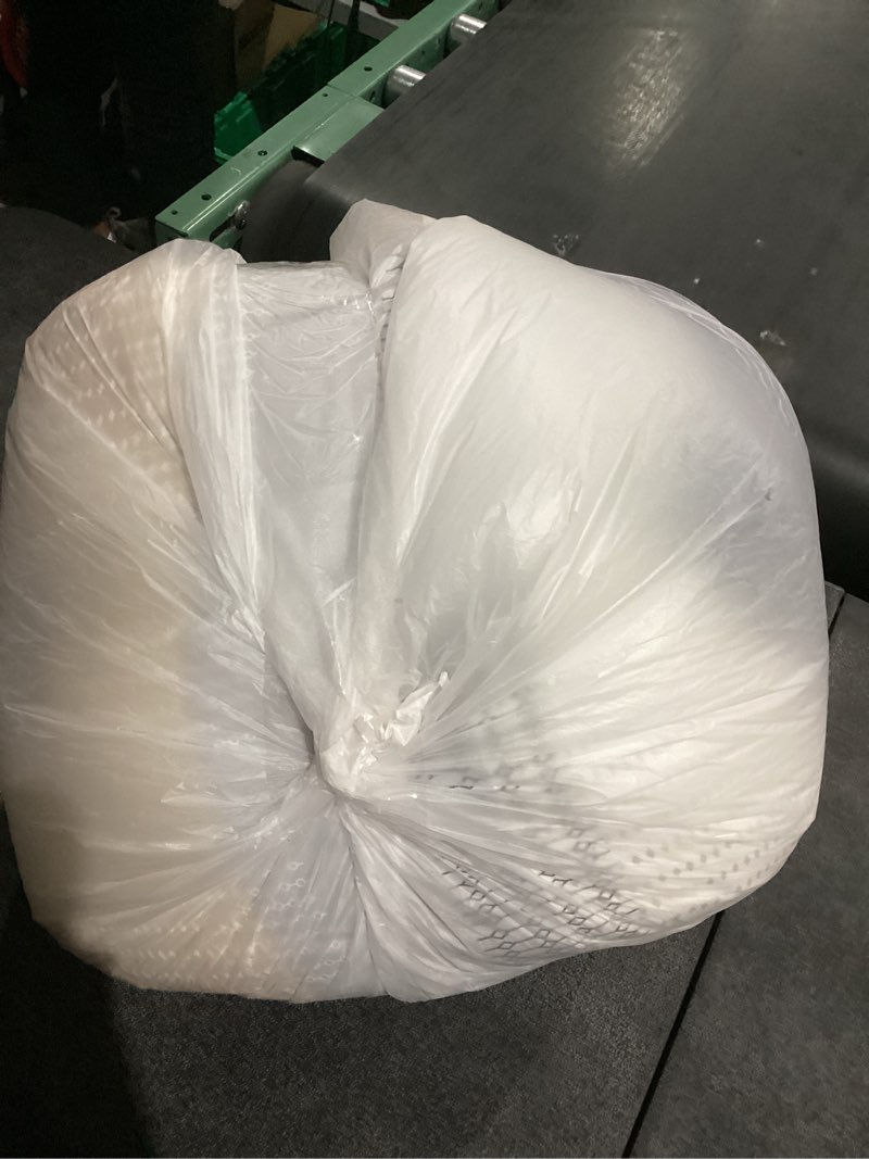 Condition photo showing As Is for Litanika Comforter Set, Lightweight Colorblock Stripes Bedding Comforter Set, Fluffy Down Alternative Bed Set, Blue & Yellow, King King Blue & Yellow