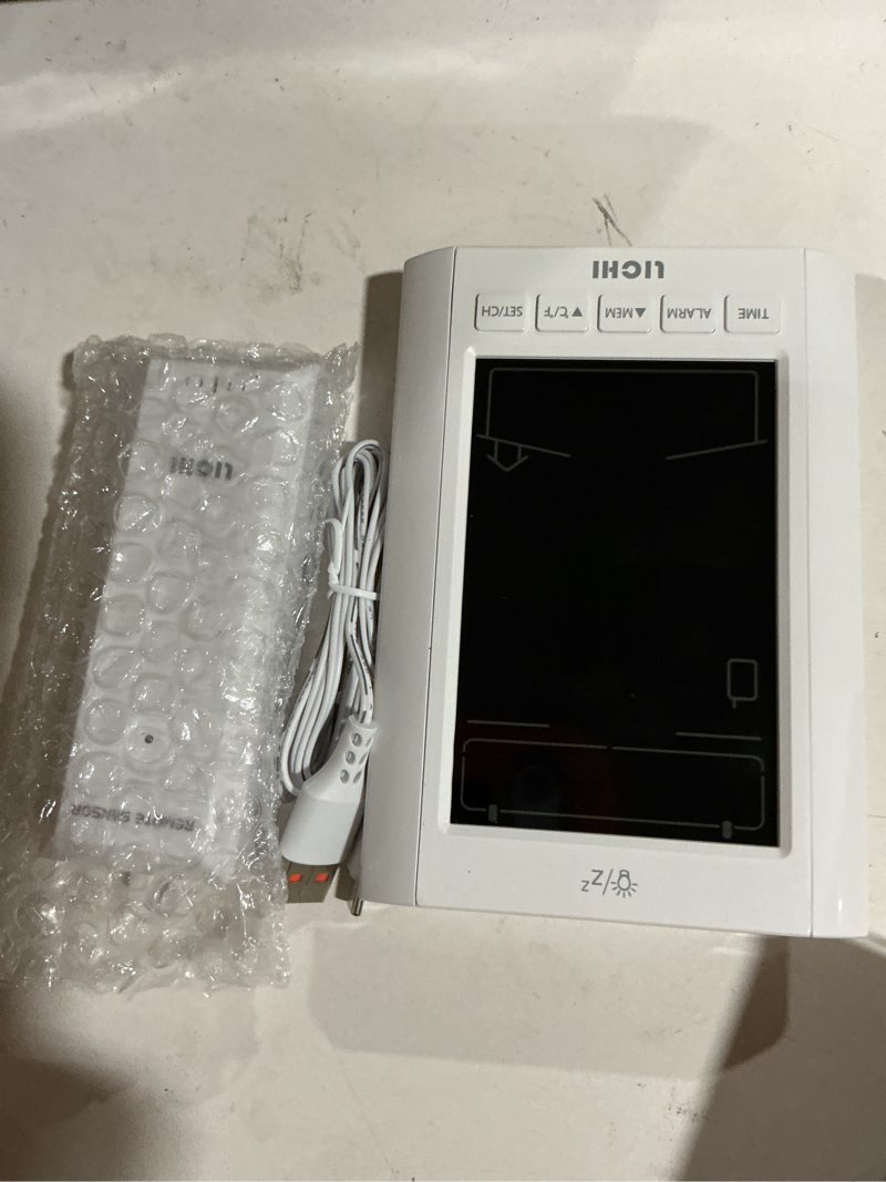Condition photo showing Good Condition for weather station wireless indoor outdoor thermometer? inside outside temperature humidity monitor?with 330ft range sensor and adjustable backlight (white)