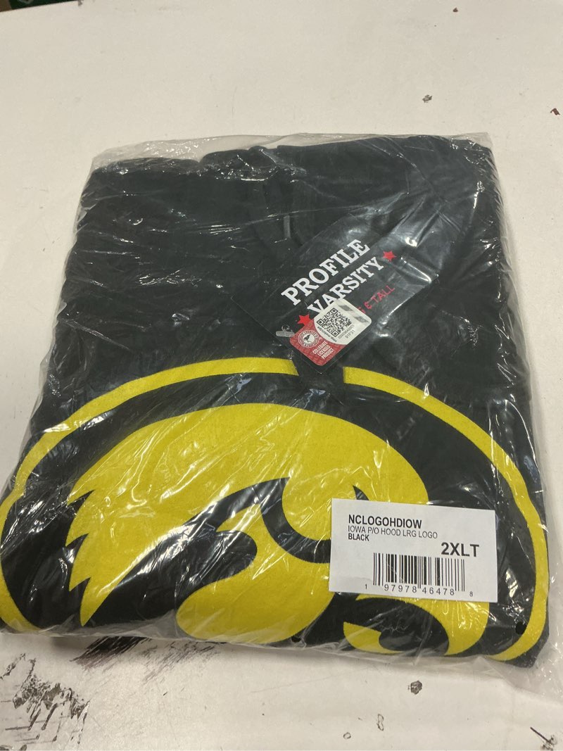 Condition photo showing New/Like New for Profile Varsity Men's Big & Tall NCAA Super Soft, Fleece Hood, Black 2XLT