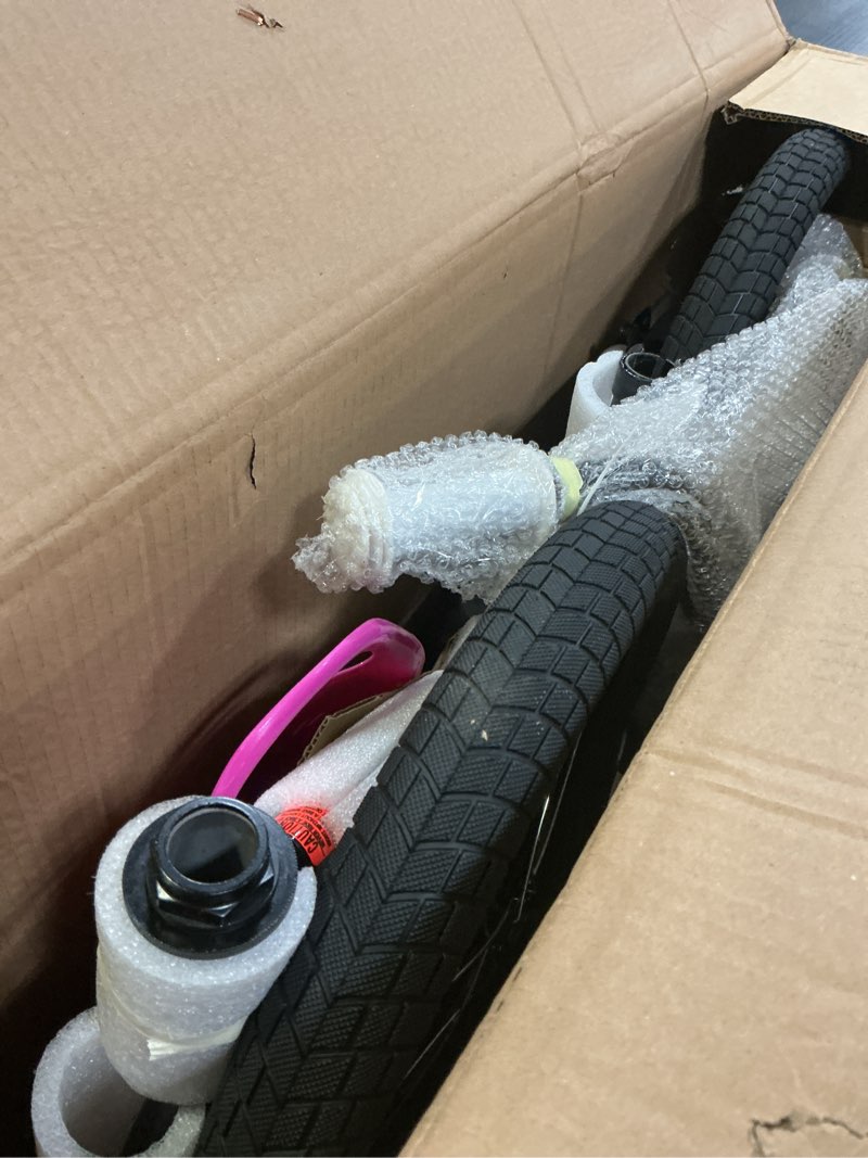 Condition photo showing Good Condition for keano zinnia 14 16 20 inch kids bike for girls ages 3-10 years, girls' bikes with training wheels, streamers, basket and doll seat, children bicycles black 16 inch with training wheels