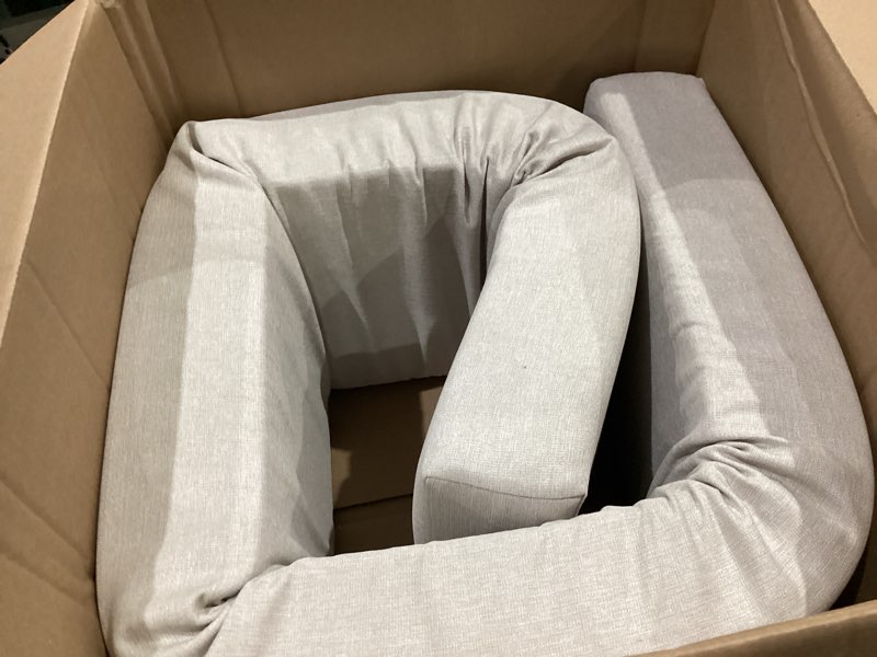 Condition photo showing Good Condition for deepshark bed gap filler,mattress extender for king bed,headboard pillow between headboard and mattress or wall,high-density foam with removable cover?beige-king-78 * 4 * 12in? beige 78"×4"×12"