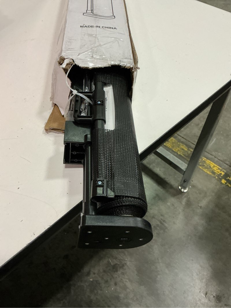 Condition photo showing Good Condition for reinforced 42” tall x 130” extra wide retractable baby gates extra tall pet gate for wide openings long dog gate with rods to prevent crawling through, dog gates for doorways indoor outdoor, black black reinforced 42" tall x 130" wide