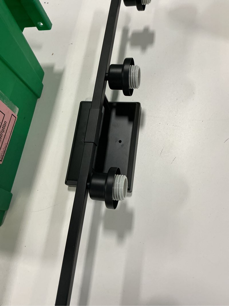 Condition photo showing As Is for SILAMPDI Black Bathroom Light Fixture Over Mirror, Rustproof 3-Light Vanity Lights Fixtures, Modern Wall Sconces Lighting for Bedroom, Hallway, Milky White Glass Shades, E26 Base, Bulbs Not Included