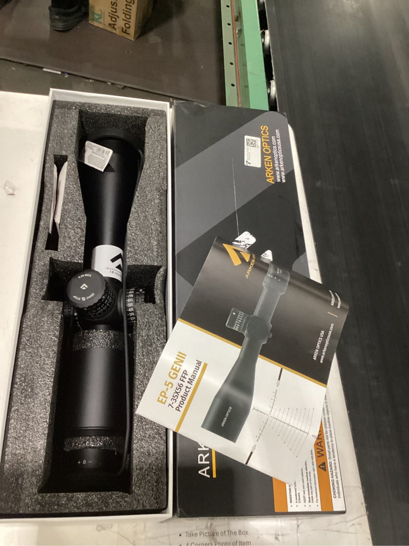 Condition photo showing Good Condition for arken optics ep5 gen2 7-35x56 rifle scope,ffp first focal plane,34mm tube, illuminated reticle, azs zero stop 7-35x56 vpr-moa