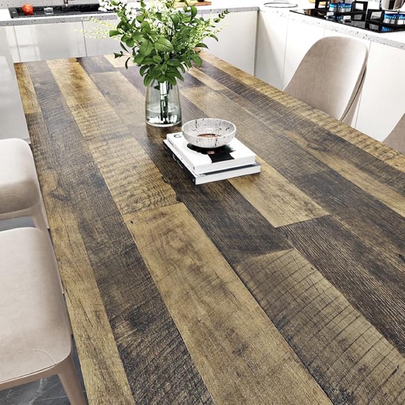 30\\\\\\\"x197\\\\\\\" Brown Wood Contact Paper for Countertops Waterproof Wood Grain Shiplap Peel and Stick Wallpaper for Cabinet Counter Tops Stick on Wallpaper Contact Paper for Kitchen Removable Vinyl