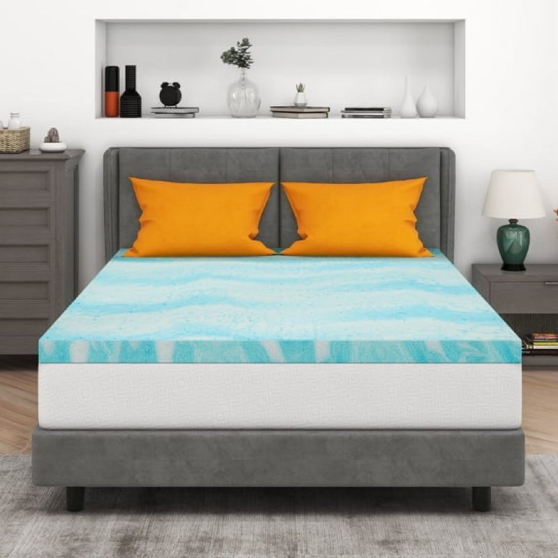 twin mattress topper,2 inch gel infused memory foam mattress topper, certipur-us certified - twin