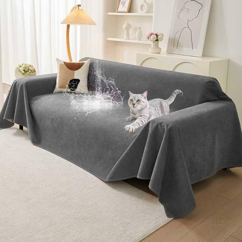 warmstar couch protector from cat claws, waterproof couch cover anti slip,couch cover 3 cushion sofa